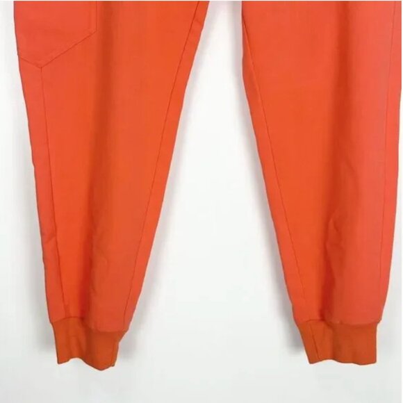 Limited Ed Figs Womens Zamora High Waisted Jogger Scrub Pants Sunset Orange L - Picture 12 of 12